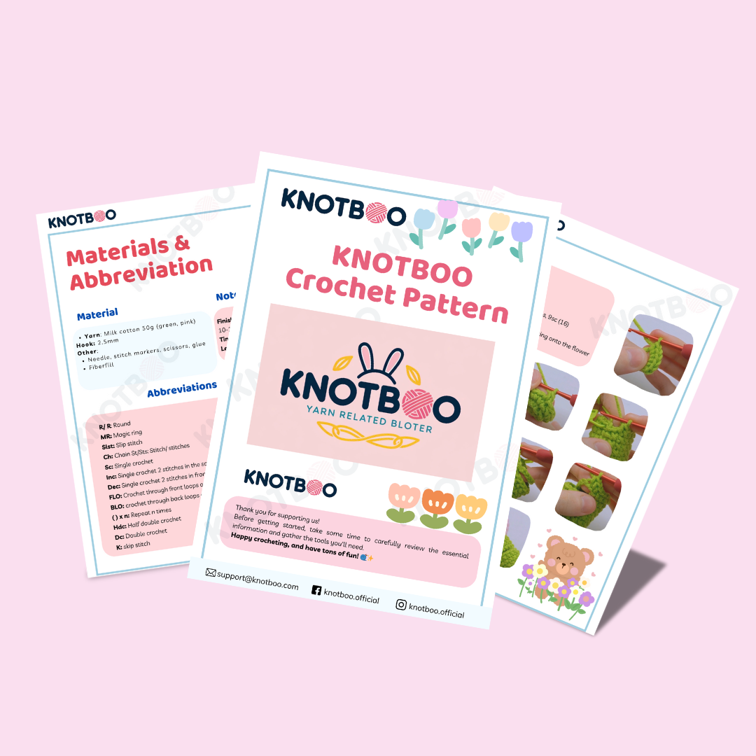 Tulip keychain Crochet Pattern