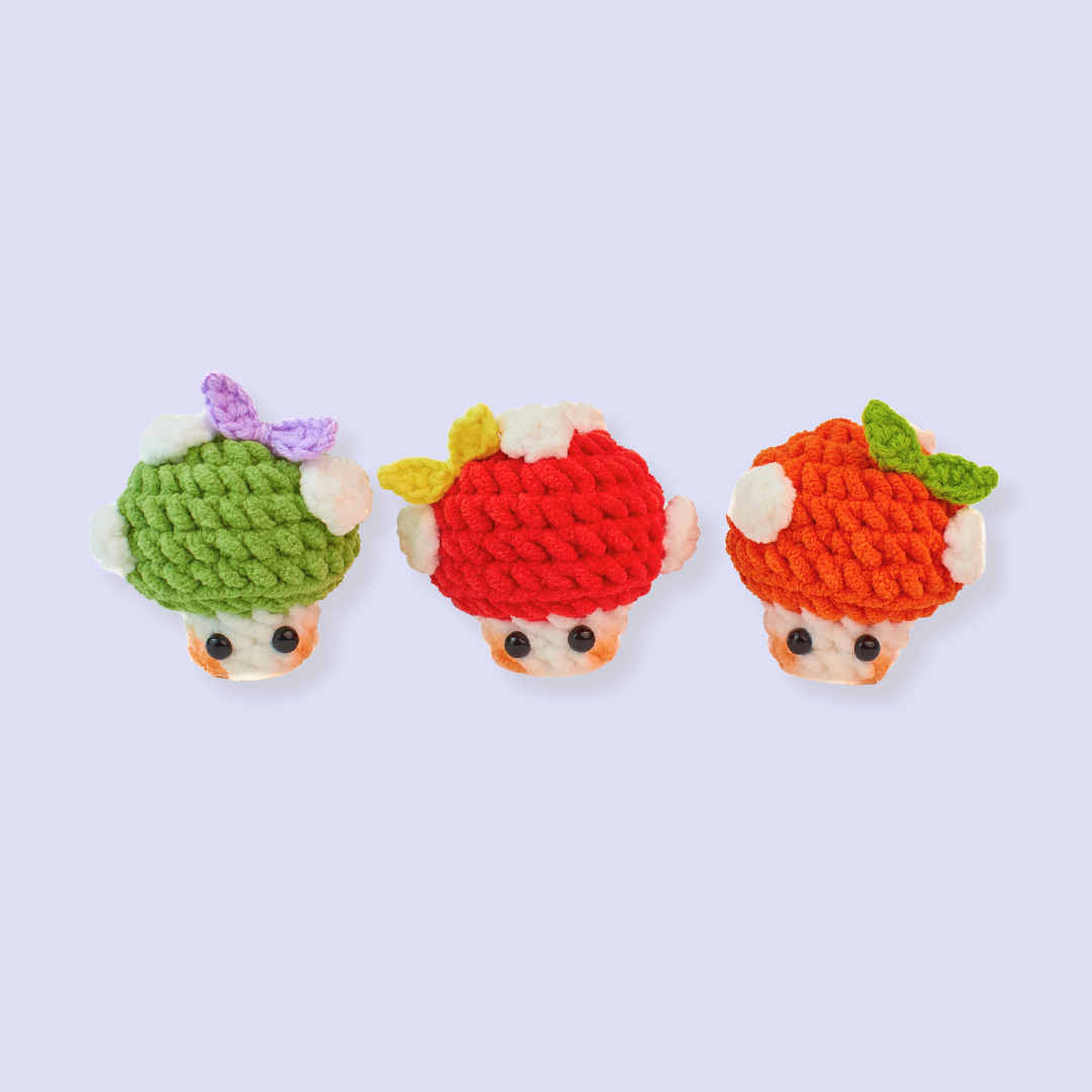 Whimsy Trio: Cat, Mushie & Axolotl Crochet Pattern