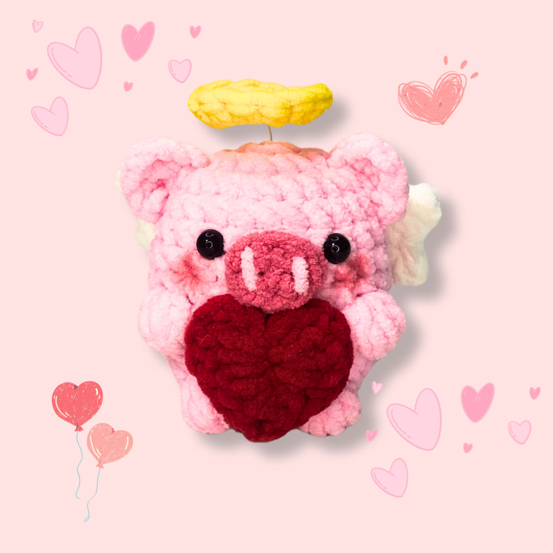 đ Cupid Piglet Crochet Pattern