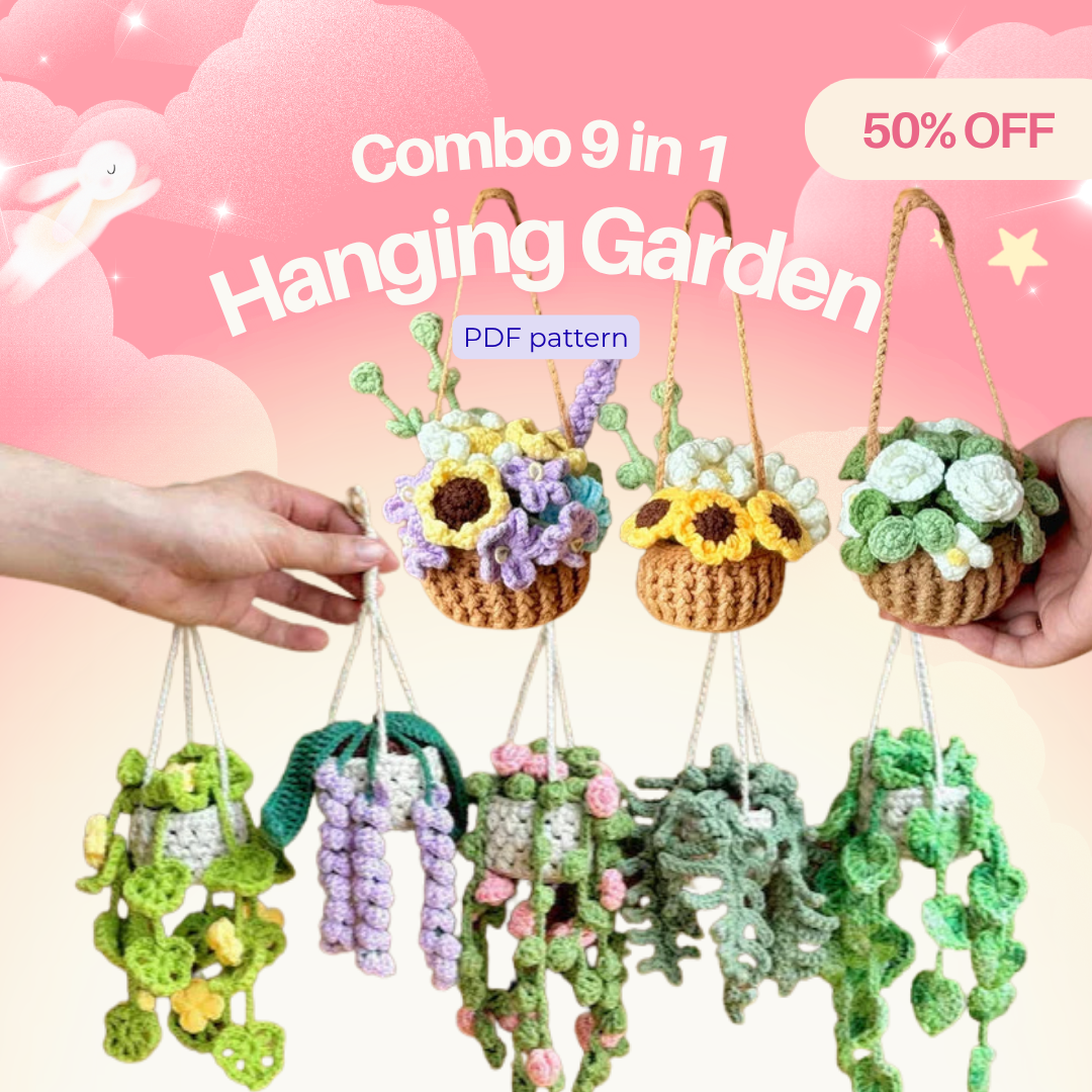 9-in-1 Hanging Garden Crochet Pattern Bundle (PDF)