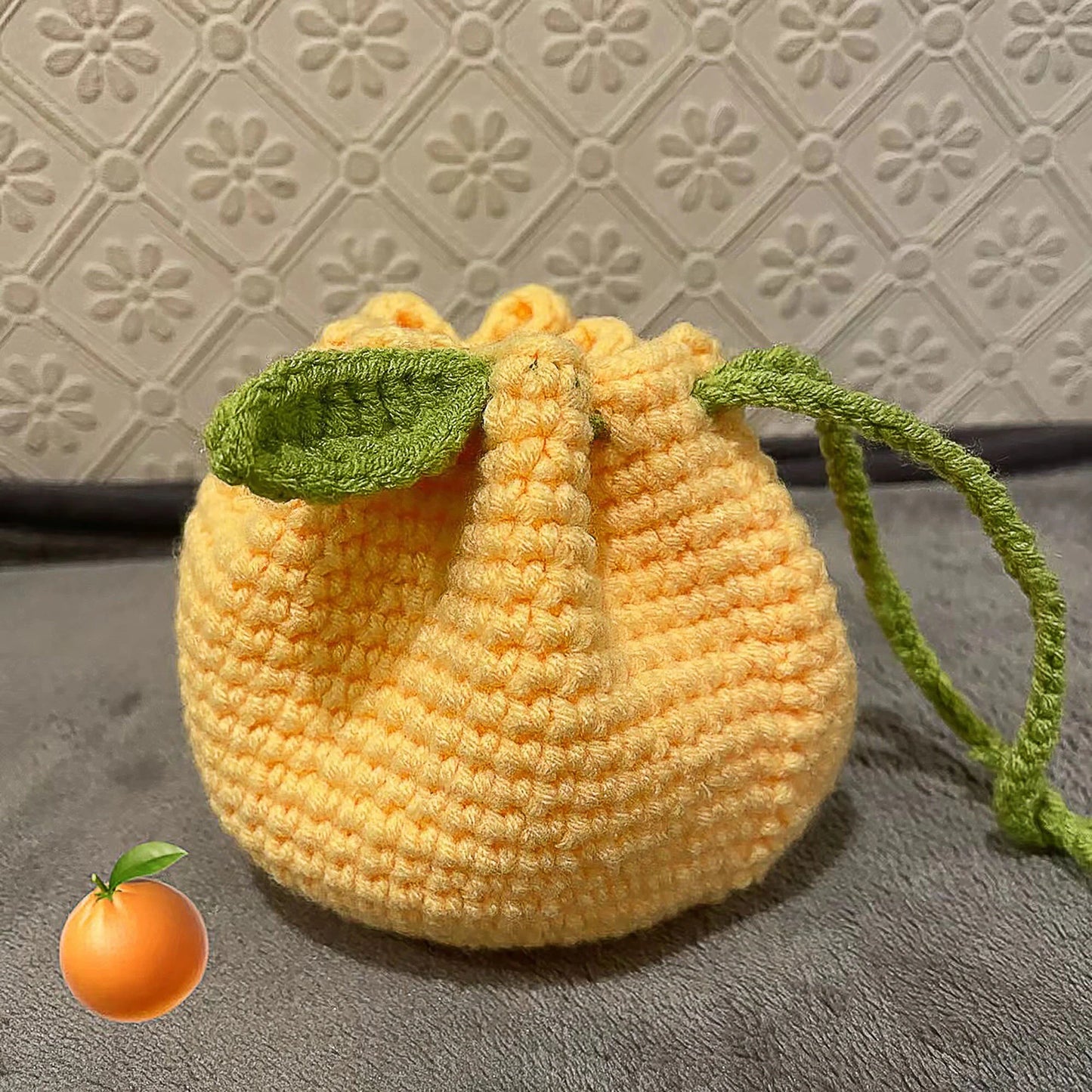 Fruit Drawstring Pouch Crochet Pattern