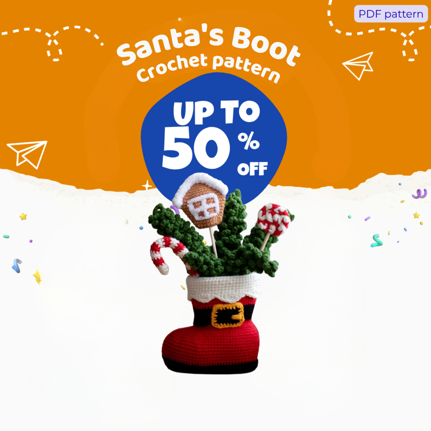 Santa's Boot Crochet Pattern