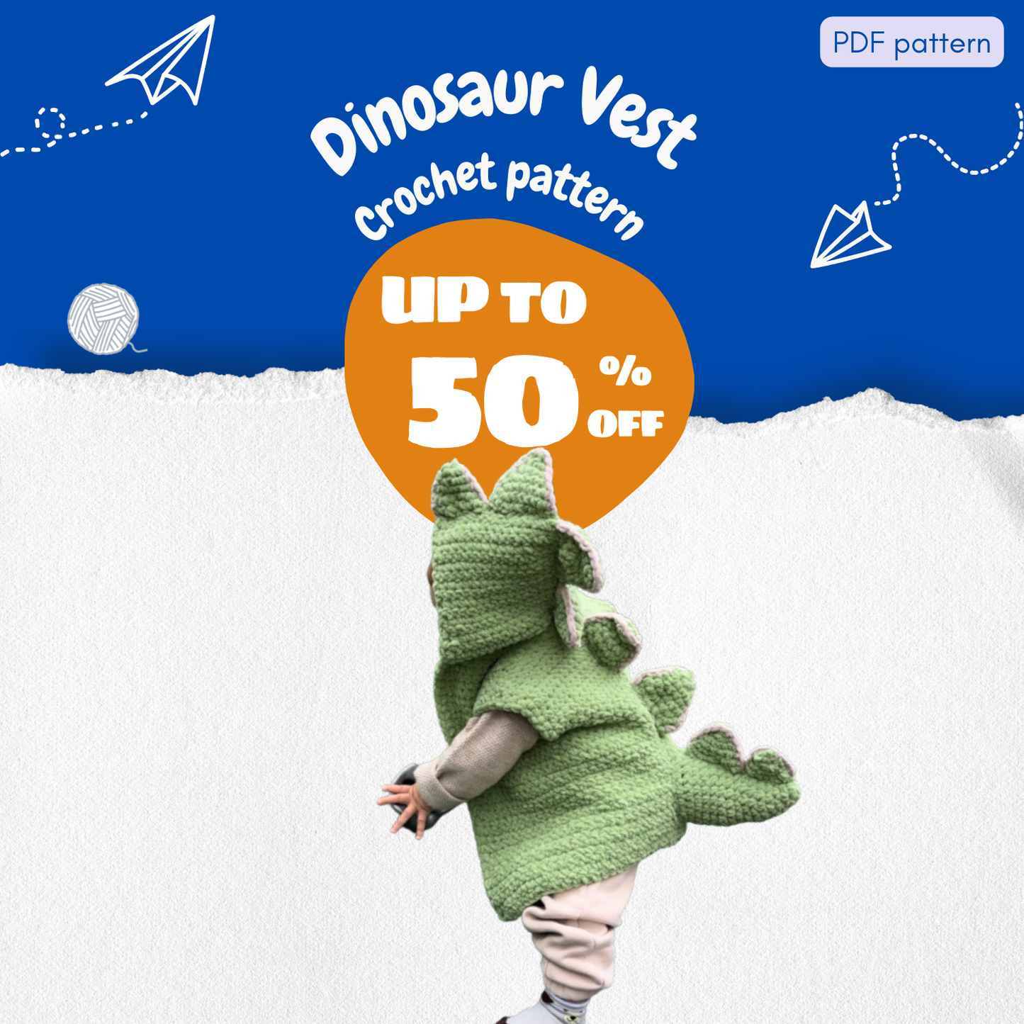 Dinosaur Vest Crochet Pattern