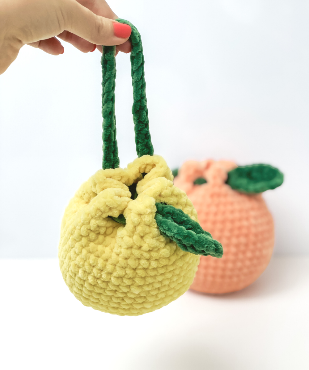 Fruit Drawstring Pouch Crochet Pattern