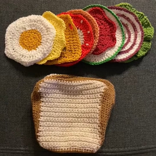 Sandwich Coaster Set Crochet Pattern