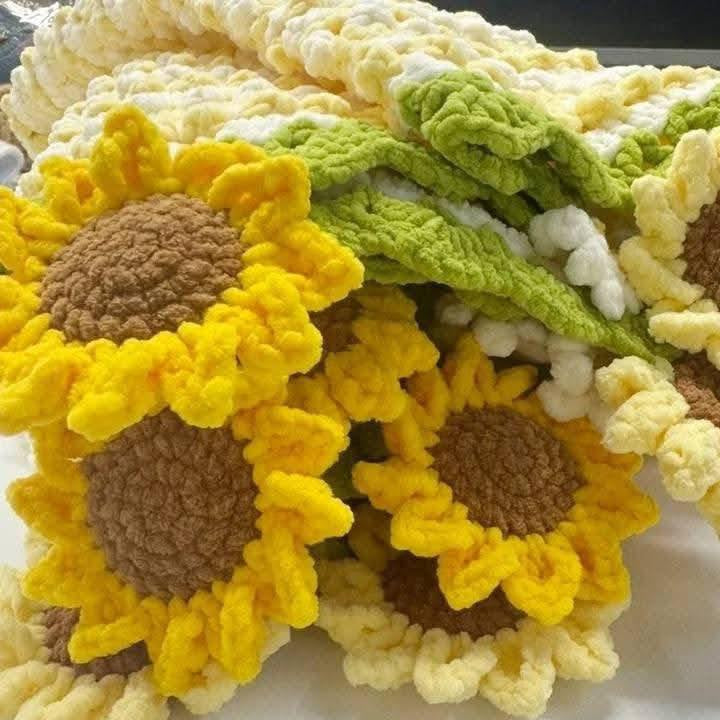 Sunflower&Daisy Blanket Crochet Pattern