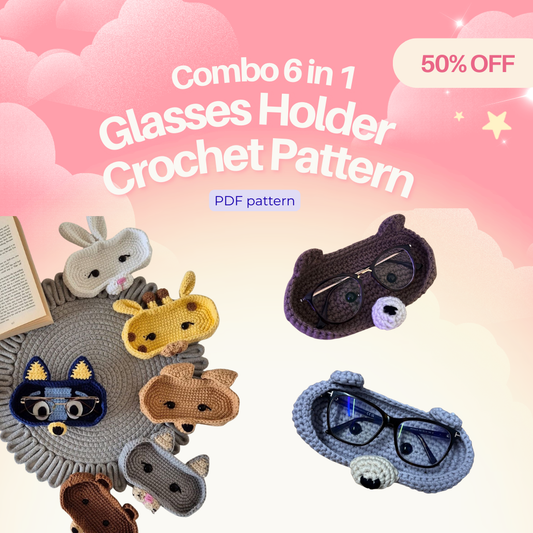 Combo 6 in 1 Glasses Holder Crochet Pattern