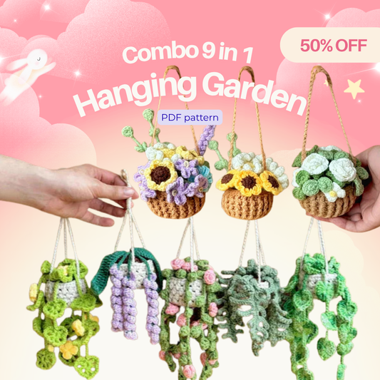 9-in-1 Hanging Garden Crochet Pattern Bundle (PDF)