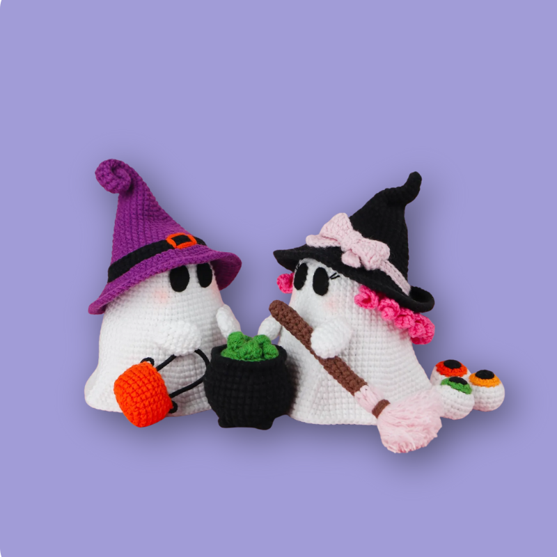 Spooky Shroom Ghosts Crochet Pattern