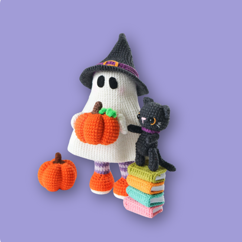 Halloween Ghosts & Friends:  4-in-1 Crochet Pattern