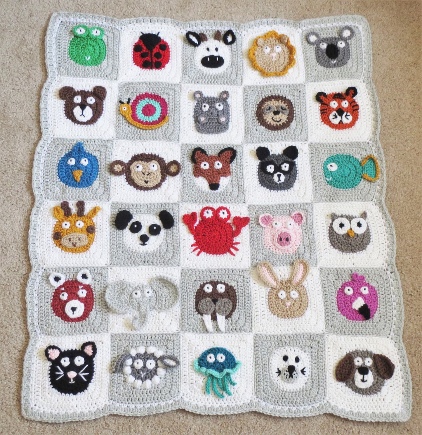 Safari Snuggler Blanket Crochet Pattern