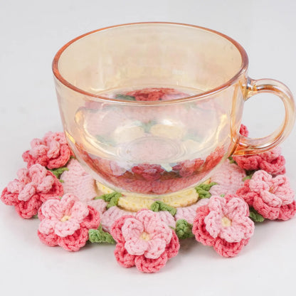 At Peach Blossom Coaster Pot Crochet Pattern