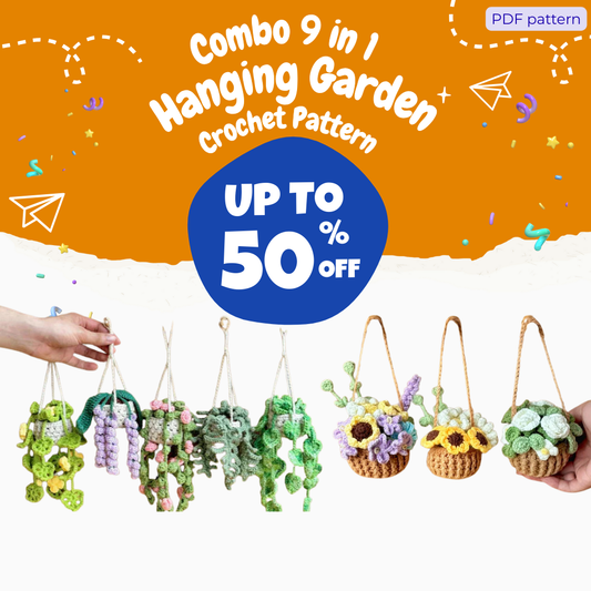 9-in-1 Hanging Garden Crochet Pattern Bundle (PDF)
