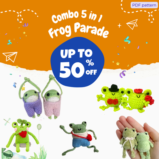 🐸 Frog Parade 5-in-1 Crochet Pattern