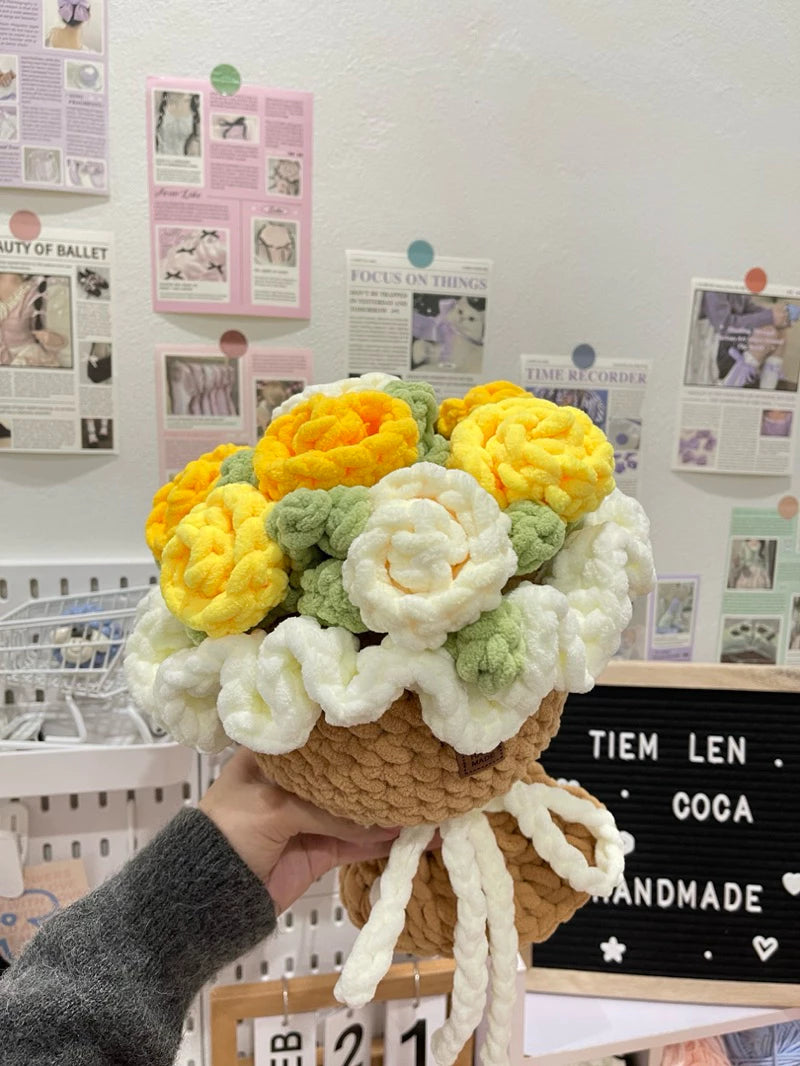 Chunky Rose Bouquet Crochet Pattern